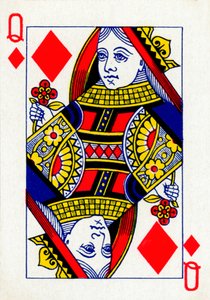 Queen of Diamonds from a deck of Goodall & Son Ltd. playing cards, c1940 by Unbekannt