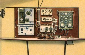 Radio room on board Dornier flying boat, 1920s, 1932