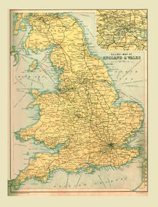 Railway Map of England and Wales, 1902