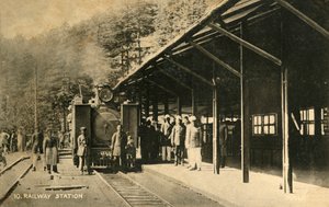 Railway Station by Unbekannt