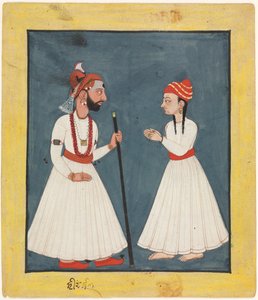 Raja Shamsher Sen with a Youth, 1760-70 by Unbekannt