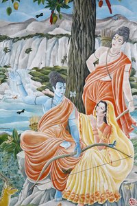 Rama, Sita and Laxman, Pashupatinah, Kathmandu, Nepal