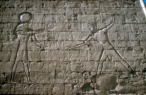Rameses III Smiting His Enemies Before Amun-Ra, Mortuary Temple, Medinat Habu, Egypt