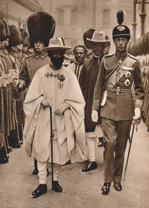 Ras Tafari, Prince Regent of Ethiopia Emperor Haile Selassie with the Duke of York, 1924 by Unbekannt