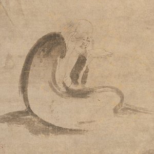 Reading a Sutra by Moonlight by Unbekannt