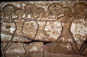 Relief of Soldiers, Temple of Rameses III, Medinat Habu, Luxor, Egypt by Unbekannt