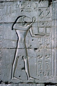Relief Showing Thoth, The Ramesseum, Temple of Rameses II, Luxor, Egypt by Unbekannt