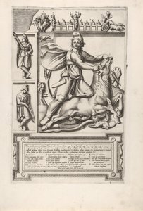Relief with Mithras kneeling upon a bull and driving a sword into its shoulder, 1564 by Unbekannt