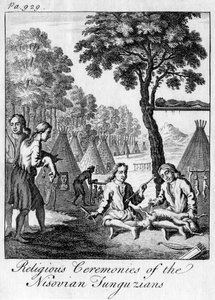 Religious Ceremonies of the Nisovian Tunguzians, c. 1748 by Unbekannt