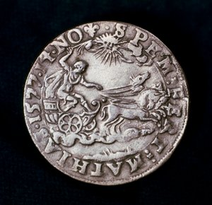 Reverse of a medal commemorating the bright comet of 1577