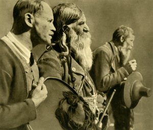 Riflemen praying, Tyrol, Austria by Unbekannt