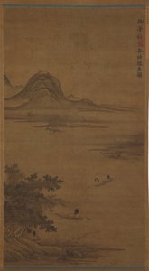 River Landscape: Fishermen in Boats