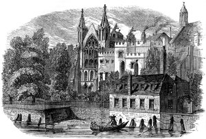 River Front of the Old House of Peers House of Lords, London