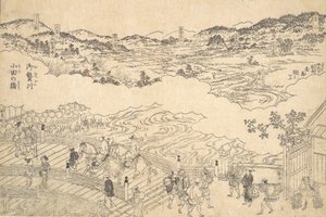 River of Omue and Bridge of Oda, 1700
