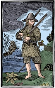Robinson Crusoe, Chapbook Cut by Unbekannt