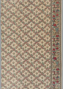 Roller-Printed Glazed Chintz with Flower and Vase Design by Unbekannt