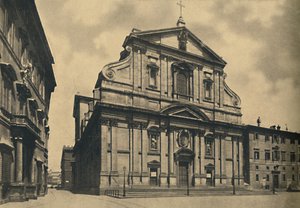 Facade of the Church of the Gesu, by Giacomo della Porta, 1910