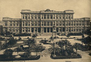 Roma - Prati di Castello. New Law Courts by Calderini, and Statue of Cavour, 1910