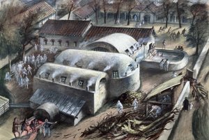 Roman Baths at Cheapside, London by Unbekannt