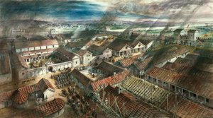Roman fort in London by Unbekannt