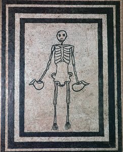 Roman mosaic of a skeleton by Unbekannt