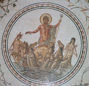 Roman mosaic of the triumph of Neptune by Unbekannt