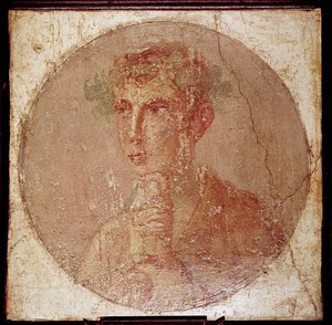 Roman Portrait Painting of a Young Man, Pompeii, Italy by Unbekannt