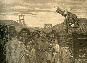 Rowland Hill preaching to the colliers of Kingswood, Bristol