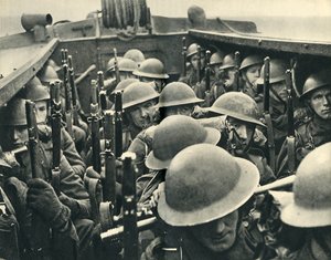 Royal Marines on Board a Landing Craft, World War II