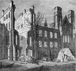 Ruins of the Houses of Parliament, After the Fire in 1834 by Unbekannt
