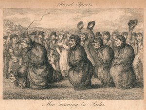 Rural Sports - Men Running in Sacks, Late 18th-Early 19th Century