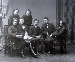 Russian author Maxim Gorky in the Sreda Wednesday literature group