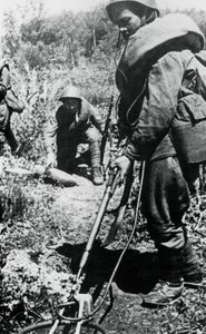 Russian Soldiers Clearing Mines, West of Minsk by Unbekannt