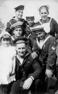 Sailors from Six Different Countries During the Coronation Review, Southsea, Hampshire
