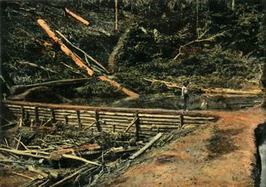 Saint-Elie. The Grand Batardeau. Building a Cofferdam, 1900