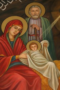 Saint Anthony Coptic Church Nativity Painting, Jerusalem, Israel