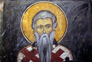 Saint Iraklion Byzantine Fresco by Unbekannt