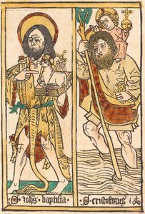 Saint John the Baptist and Saint Christopher by Unbekannt