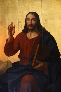 Saint Nicolas melkite church, Marseille. Jesus icon, France by Unbekannt