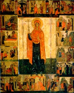 Saint Paraskeva Pyatnitsa with Scenes from Her Life