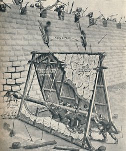 Saxons Battering Down a City Wall