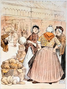 Scene at Covent Garden Fruit and Vegetable Market, London, Early 20th Century by Unbekannt