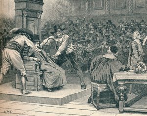 Scene in the House of Commons: the Speaker coerced, 1629
