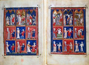 Scenes from the life of Christ, and doctors with patients by Unbekannt