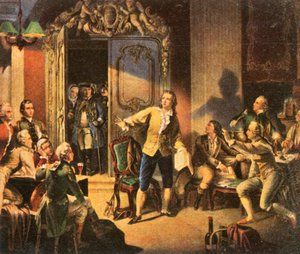 Schiller Reads His First Play, The Robbers by Unbekannt