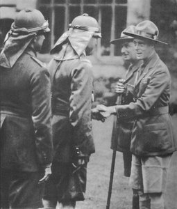 Scouts welcomed by the Prince of Wales at the jamboree at Arrowe Park, Birkenhead, 1929