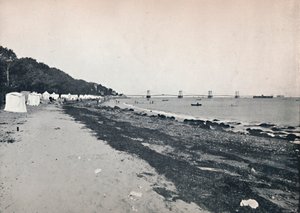 Sea View - The Bathing Beach and Suspension Pier, 1895 by Unbekannt