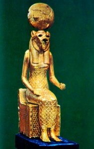 Seated Statuette of the Ancient Egyptian Goddess Sekhmet