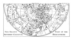 Second Part of the Star Chart of the Southern Celestial Hemisphere Showing Constellations, 1747