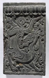 Section of a Coffin Platform: Feline by Unbekannt